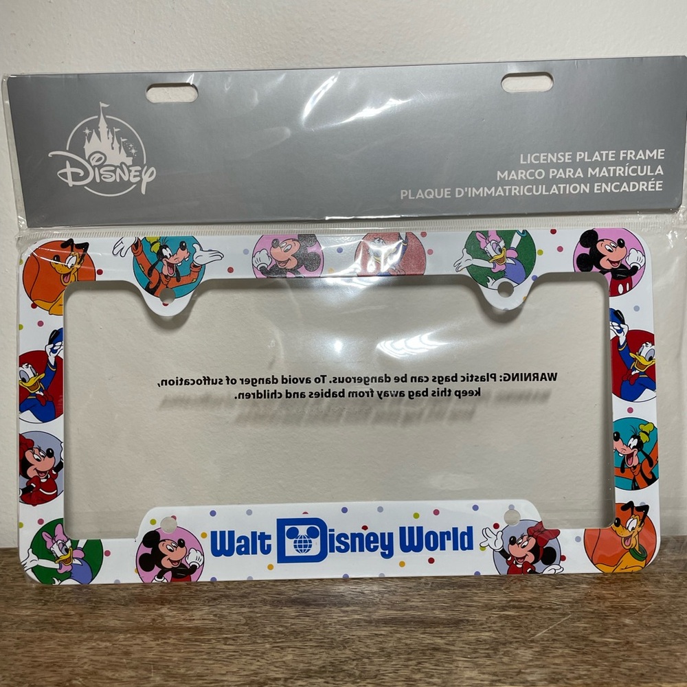 Walt Disney World Mickey and Friends Metal License Plate Cover